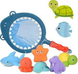 Bekijk leuke cadeautip : Baby Badspeelgoed - Met 6 Zachte Figuurtjes 
